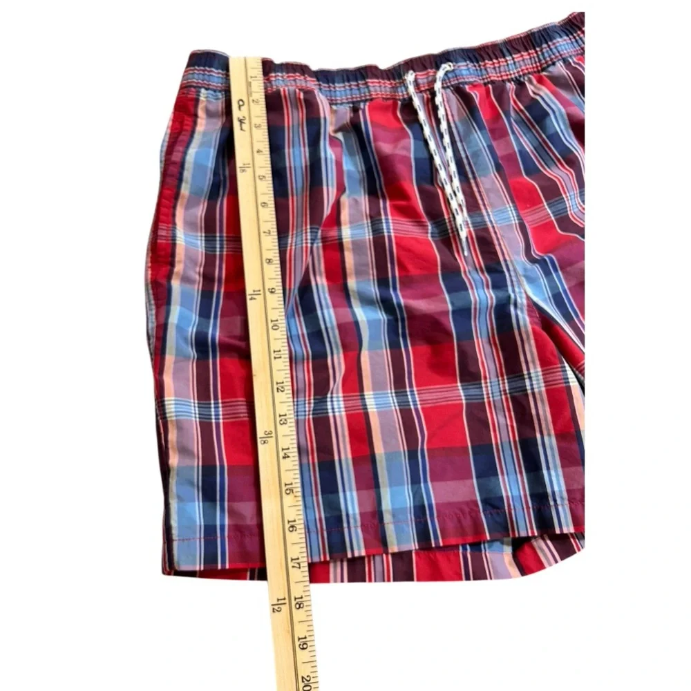 Brooks Brothers Plaid Swim Trunks with Liner XL. Pockets